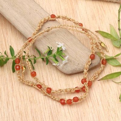 Alternate image for Tourmaline Beaded Macrame Wrap Bracelet from Bali Pure Shine