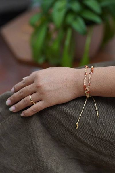 Alternate image for Tourmaline Beaded Macrame Wrap Bracelet from Bali Pure Shine