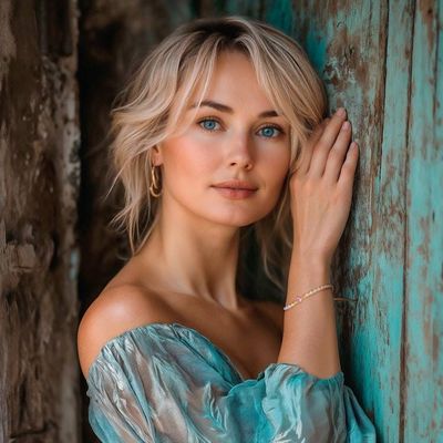 Alternate image for Artisan-Made Aquamarine and Pink Recycled Glass Bracelet Be Kind