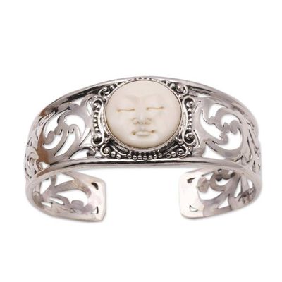Alternate image for Sterling Silver and Bone Cuff Bracelet from Bali Ocean Soul