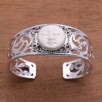 Alternate image for Sterling Silver and Bone Cuff Bracelet from Bali Ocean Soul
