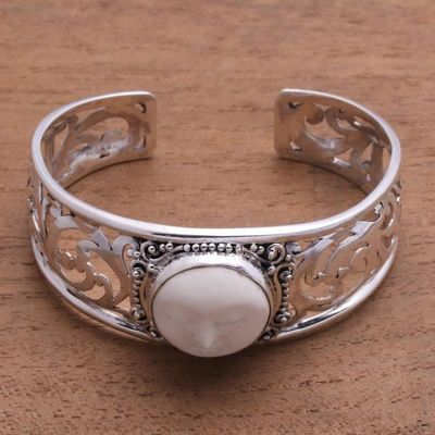 Alternate image for Sterling Silver and Bone Cuff Bracelet from Bali Ocean Soul