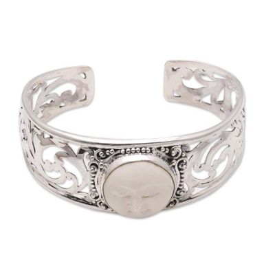 Alternate image for Sterling Silver and Bone Cuff Bracelet from Bali Ocean Soul