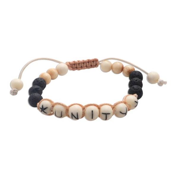 Alternate image for Balinese Black Lava Stone Unity Bracelet For Unity