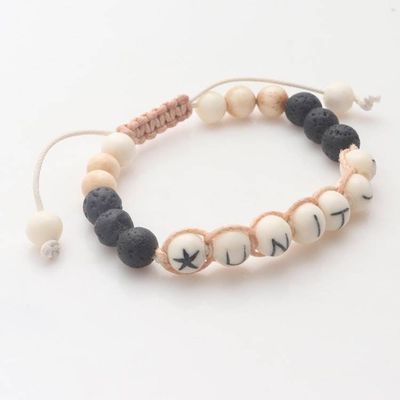 Alternate image for Balinese Black Lava Stone Unity Bracelet For Unity