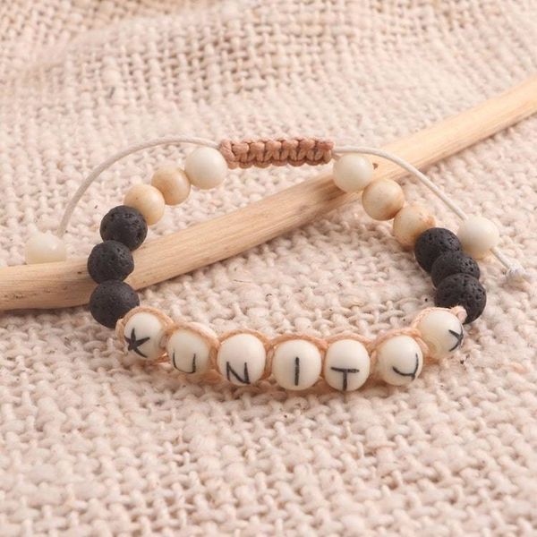Alternate image for Balinese Black Lava Stone Unity Bracelet For Unity