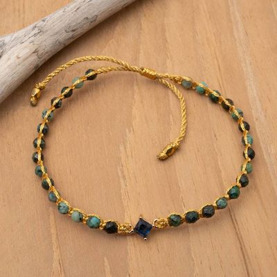 Alternate image for Eco-Friendly Reconstituted Turquoise Recycled Glass Bracelet Be Chic