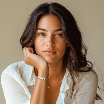 Alternate image for Bohemian-Inspired Agate Macrame Bracelet in Grey and White Winter Candy