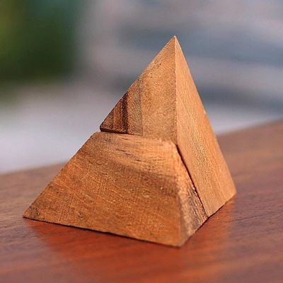 Primary image for Handcarved Teak Wood Pyramid Puzzle from Java Enchanting Pyramid