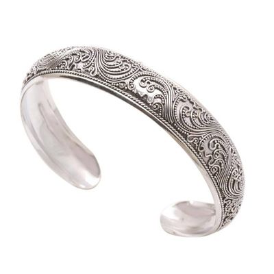 Alternate image for Sterling Silver Cuff Bracelet Enchanted Ivy