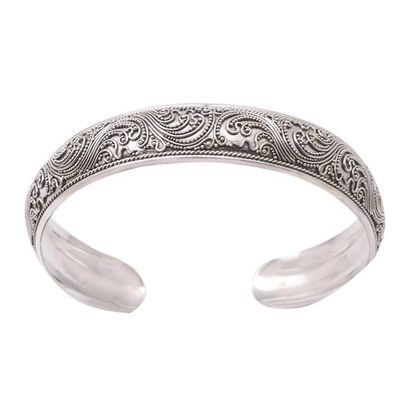 Alternate image for Sterling Silver Cuff Bracelet Enchanted Ivy