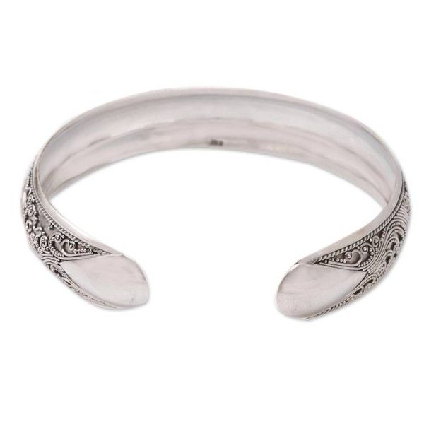 Alternate image for Sterling Silver Cuff Bracelet Enchanted Ivy