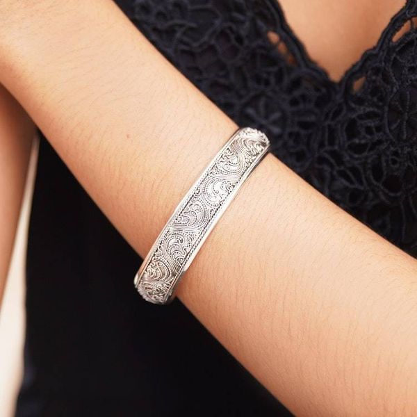 Alternate image for Sterling Silver Cuff Bracelet Enchanted Ivy