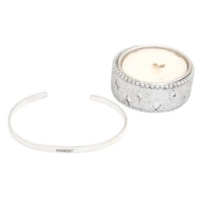 Alternate image for Polished Minimalist Sterling Silver Honest Cuff Bracelet Your Honesty