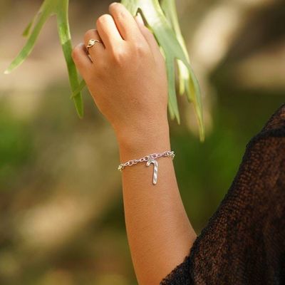 Alternate image for Candy Cane-Themed Sterling Silver Charm Bracelet from Bali Eternal Candy