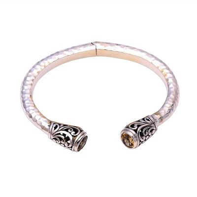 Primary image for Swirl Pattern Citrine Cuff Bracelet from Bali Swirl Sparkle