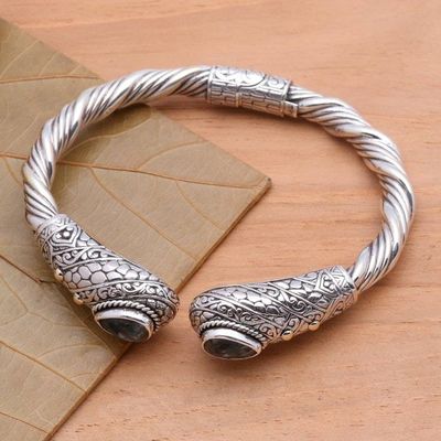 Alternate image for Gold-Accented Prasiolite Cuff Bracelet from Bali Twin Tears