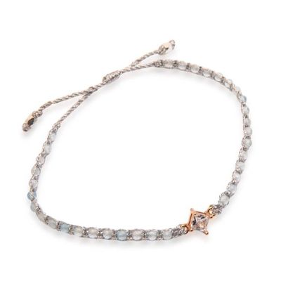 Primary image for Handmade Aquamarine Pendant Bracelet with Golden Accents Inner Heaven