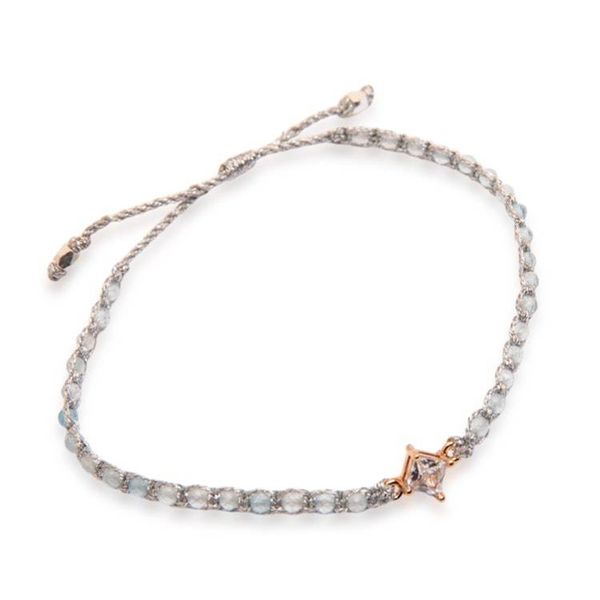 Alternate image for Handmade Aquamarine Pendant Bracelet with Golden Accents Inner Heaven