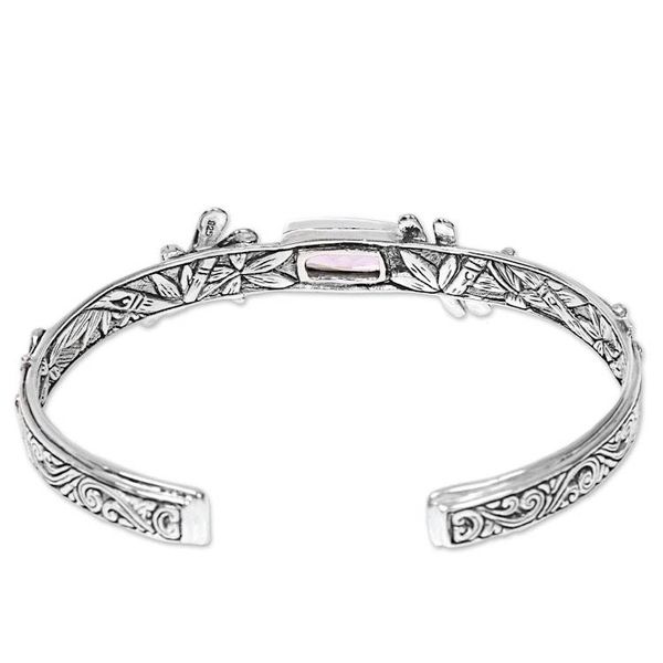 Alternate image for Handcrafted Sterling Silver and Amethyst Cuff Bracelet Amid the Dragonflies