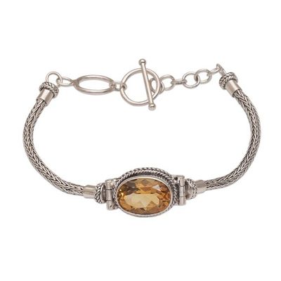 Alternate image for Sterling Silver Citrine Pendant Bracelet Center Stage in Yellow