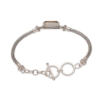 Alternate image for Sterling Silver Citrine Pendant Bracelet Center Stage in Yellow