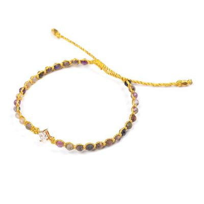 Alternate image for Gold-Accented Bracelet with Tourmaline and Recycled Glass Be Posh