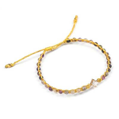 Alternate image for Gold-Accented Bracelet with Tourmaline and Recycled Glass Be Posh