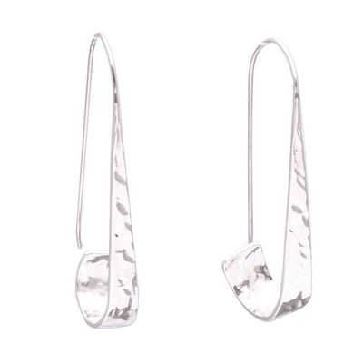 Alternate image for Curling Modern Sterling Silver Drop Earrings from Bali Contemporary Curls