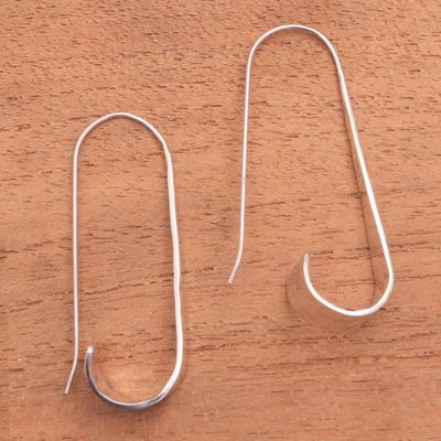 Alternate image for Curling Modern Sterling Silver Drop Earrings from Bali Contemporary Curls
