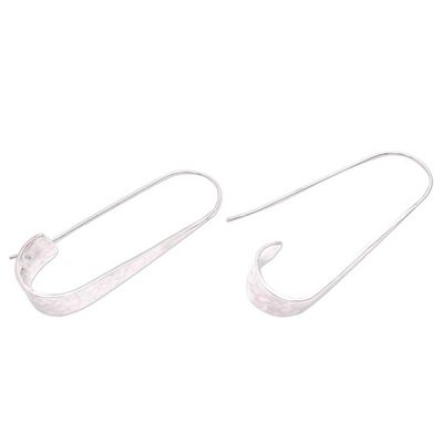 Alternate image for Curling Modern Sterling Silver Drop Earrings from Bali Contemporary Curls