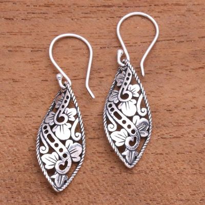 Alternate image for Openwork Sterling Silver Dangle Earrings from Bali Beautiful Twist