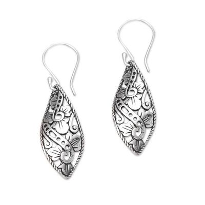 Alternate image for Openwork Sterling Silver Dangle Earrings from Bali Beautiful Twist