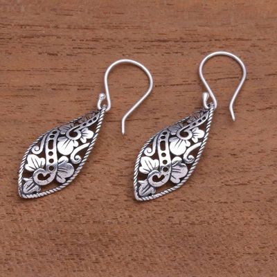 Alternate image for Openwork Sterling Silver Dangle Earrings from Bali Beautiful Twist