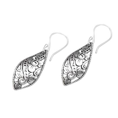 Alternate image for Openwork Sterling Silver Dangle Earrings from Bali Beautiful Twist