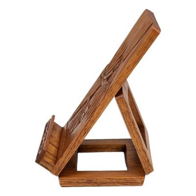 Alternate image for Nature-Inspired Jempinis Wood Tablet Stand from Bali Summer Enchantment
