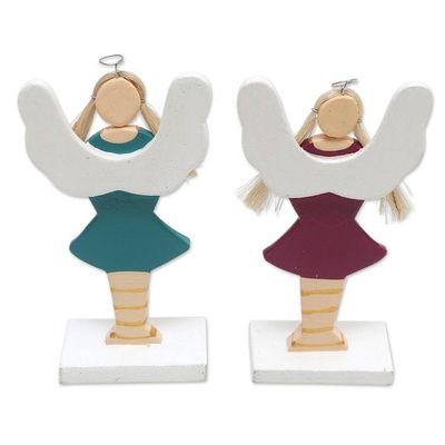 Alternate image for Handmade Balinese Holiday Decor Pair Holiday Happiness