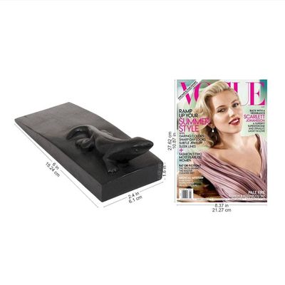 Alternate image for Hand Carved Suar Wood Lizard Door Stopper in Black from Bali Handy Gecko in Black