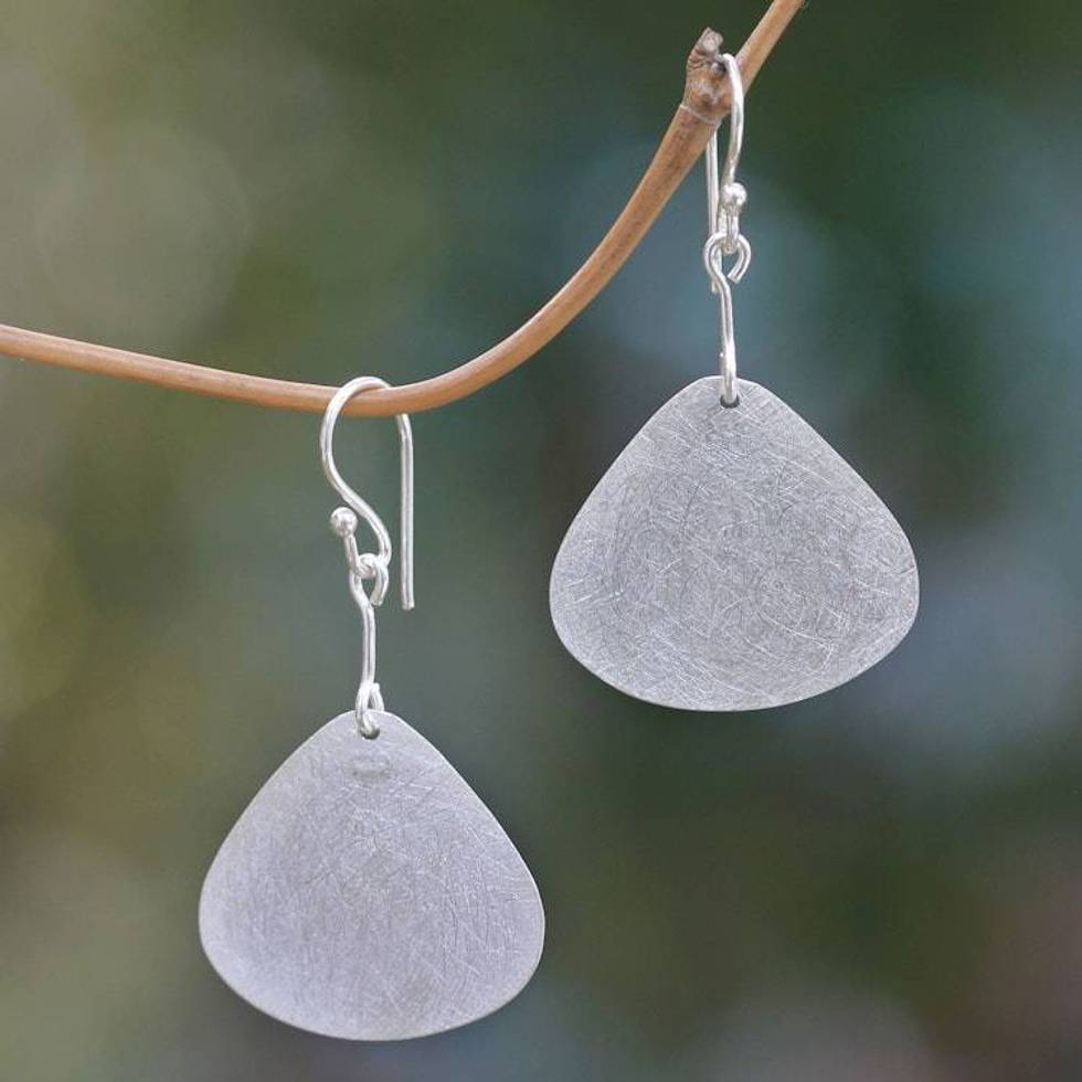 Artisan Crafted Sterling Silver Earrings from Bali 'Butterfly Wings'