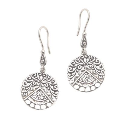 Primary image for Hand Crafted Sterling Silver Dangle Earrings Agung Peak