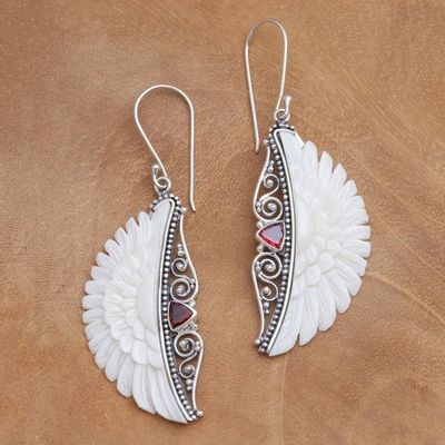 Alternate image for Garnet Dangle Earrings from Bali Gate of Olympus