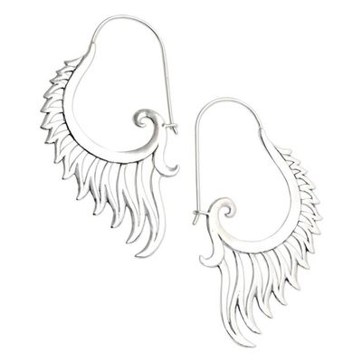Alternate image for Hand Made Sterling Silver Drop Earrings Spirit Fire