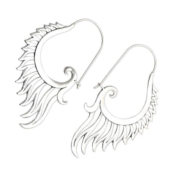Alternate image for Hand Made Sterling Silver Drop Earrings Spirit Fire