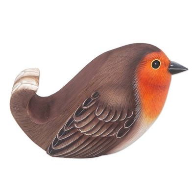 Alternate image for Wood Bird Cell Phone Stand Carved and Painted by Hand Robins Call