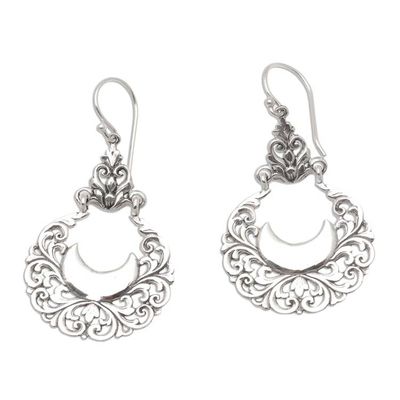 Alternate image for Vintage Style Sterling Silver Dangle Earrings Vintage Crescents