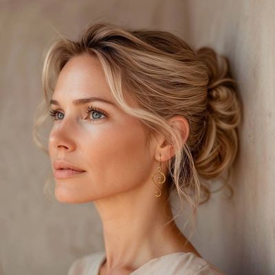 Alternate image for High-Polished 22k Gold-Plated Dangle Earrings Made in Bali Morning Tune