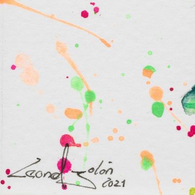 Alternate image for Signed Watercolor Frog Painting In the Branches