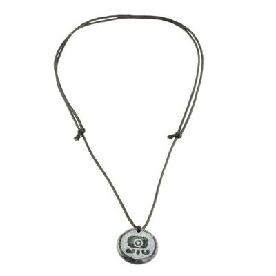 Alternate image for Jade Pendant Necklace of Mayan Figure Toj from Guatemala Toj Medallion