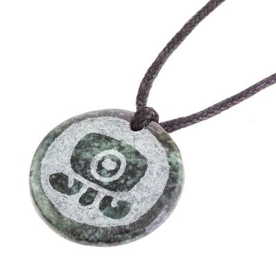 Alternate image for Jade Pendant Necklace of Mayan Figure Toj from Guatemala Toj Medallion