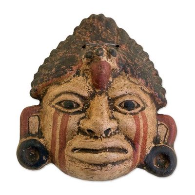 Alternate image for Central American Ceramic Wall Mask  Maya Priest